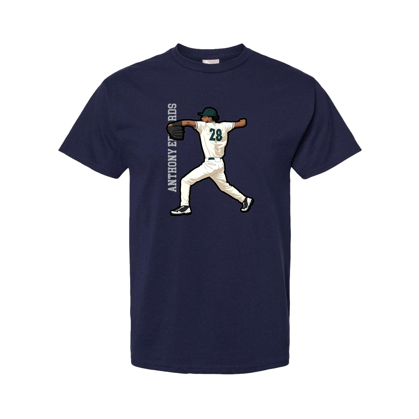 Tee — Name Vertical in Navy