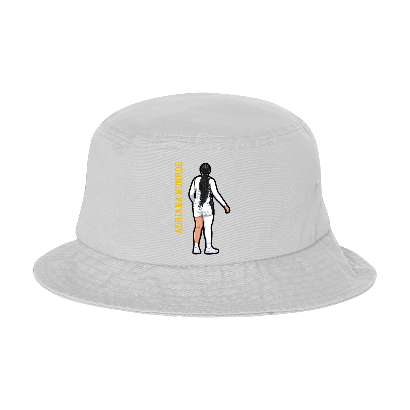 Bucket Cap — Name Vertical in White