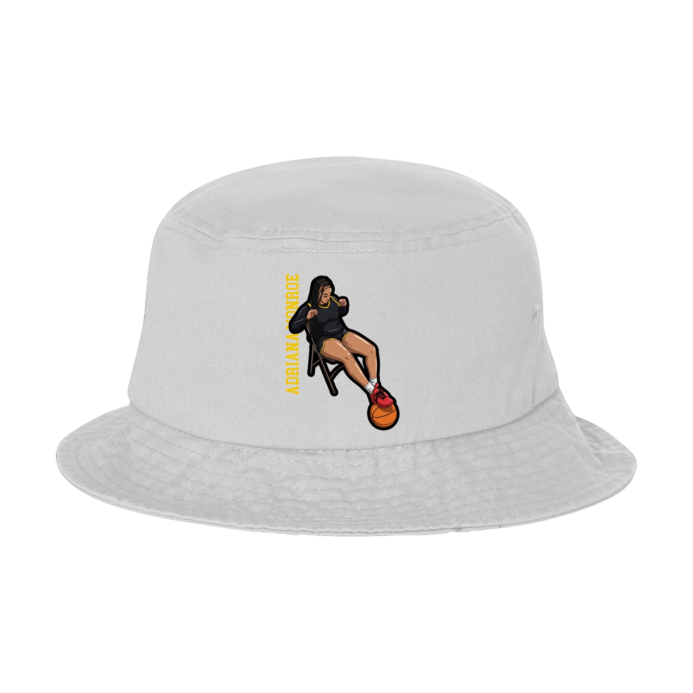 Bucket Cap — Name Vertical in White