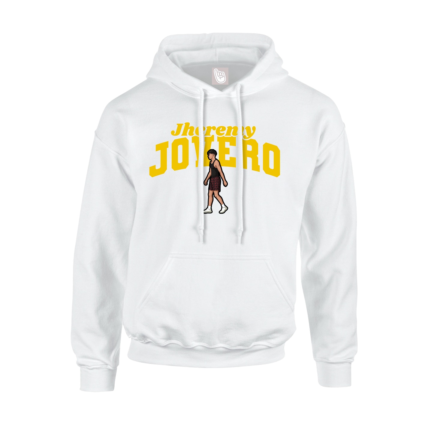 Youth Hoodie — Signature Arch in White