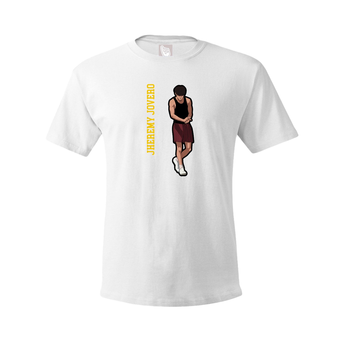 Tee — Name Vertical in White