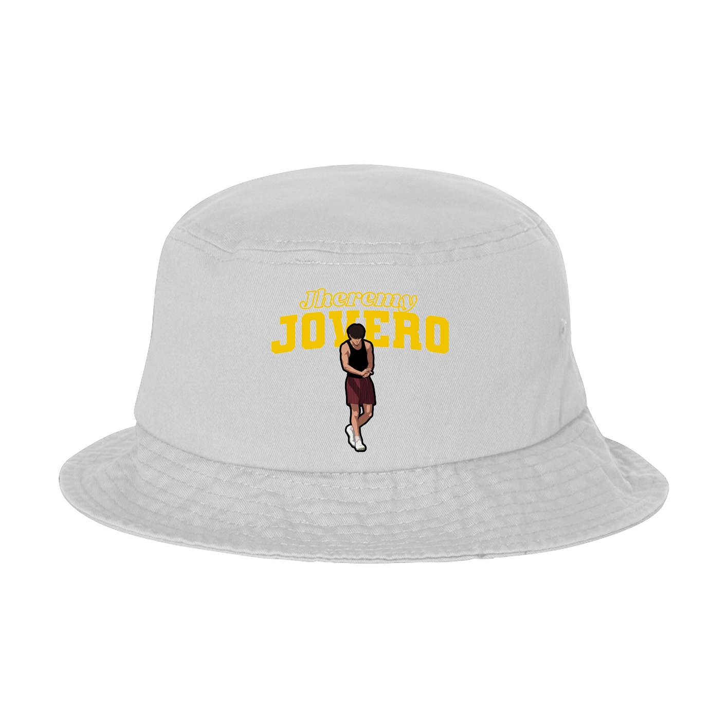 Bucket Cap — Name Arch in White