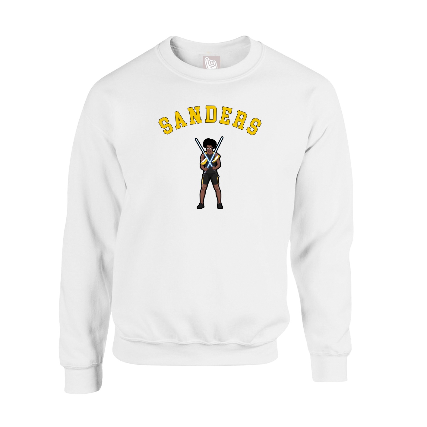 Fleece Crew — Shirsey Arch in White