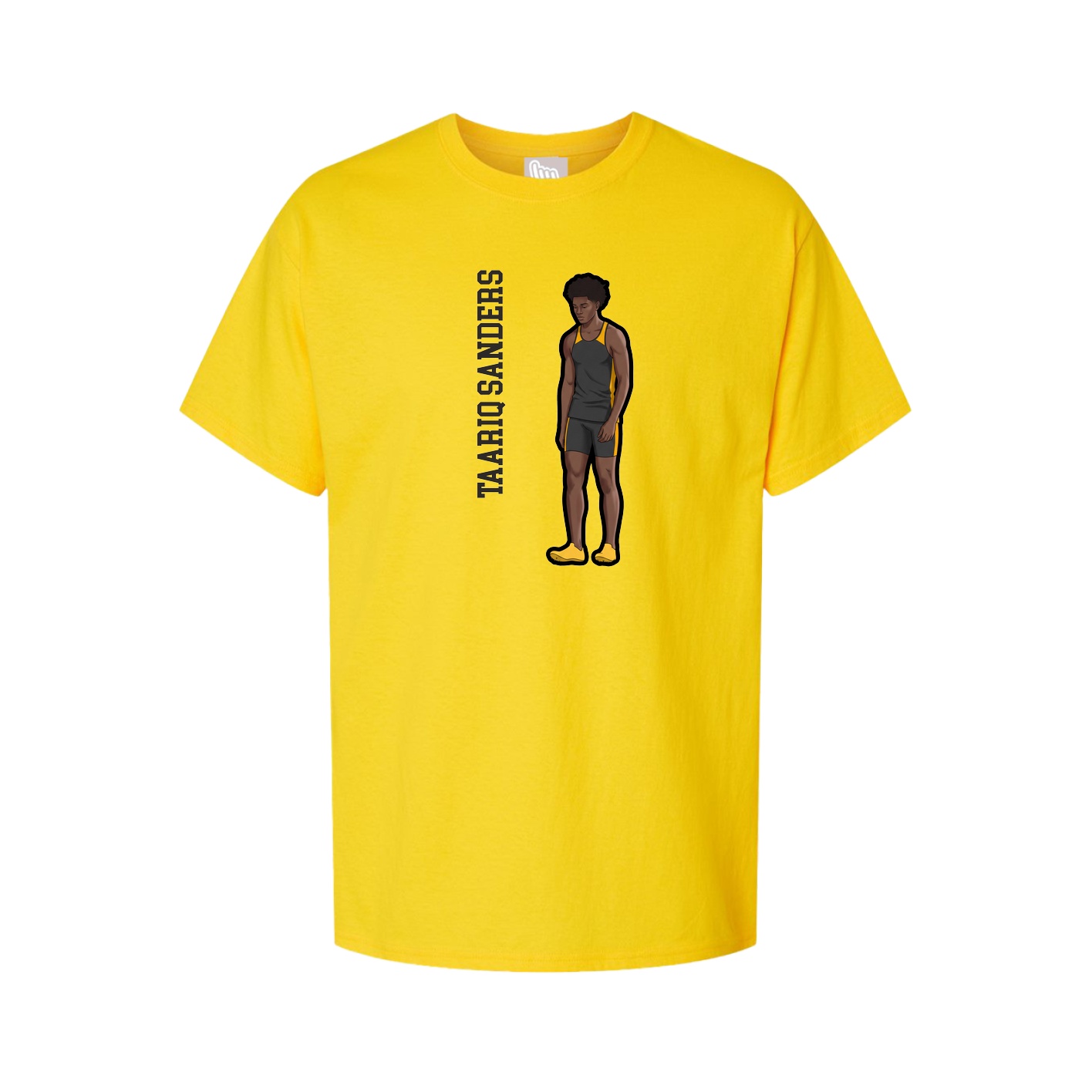 Youth Tee — Name Vertical in Gold
