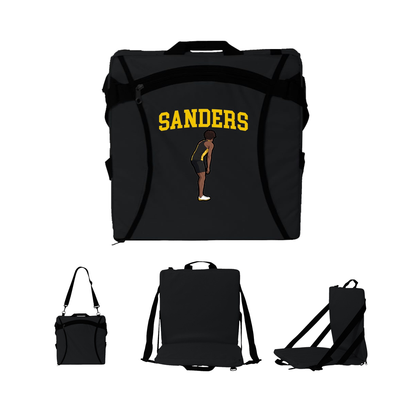 Folding Stadium Seat — Shirsey in Black