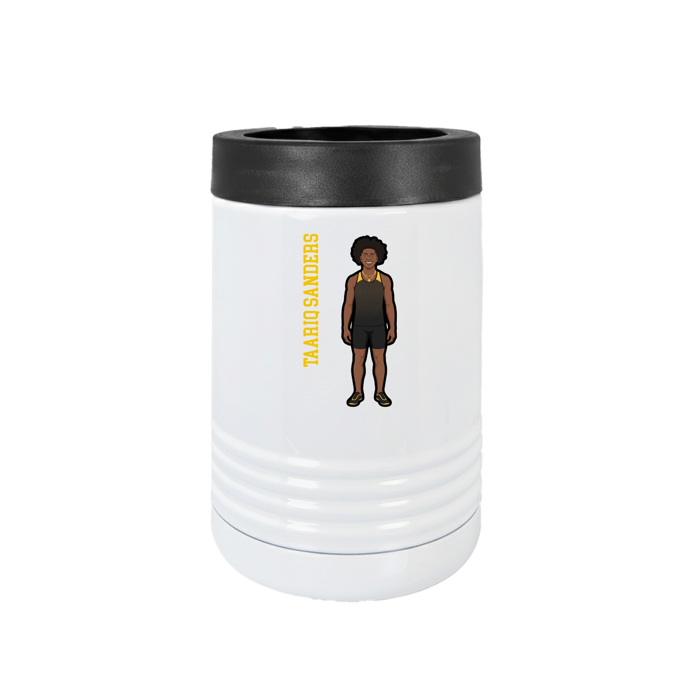 Beverage Holder — Name Vertical in White
