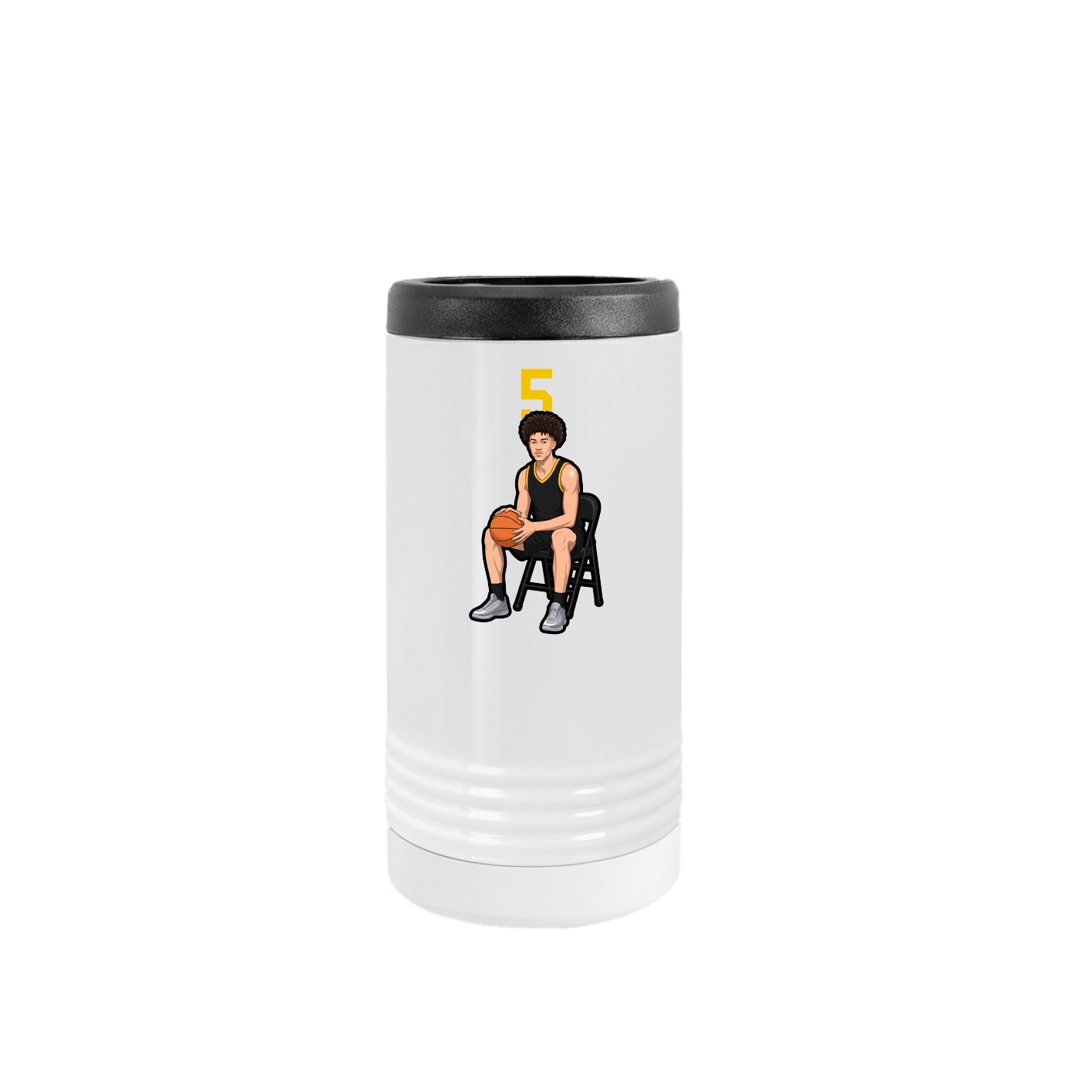 Slim Beverage Holder — Number Top in White