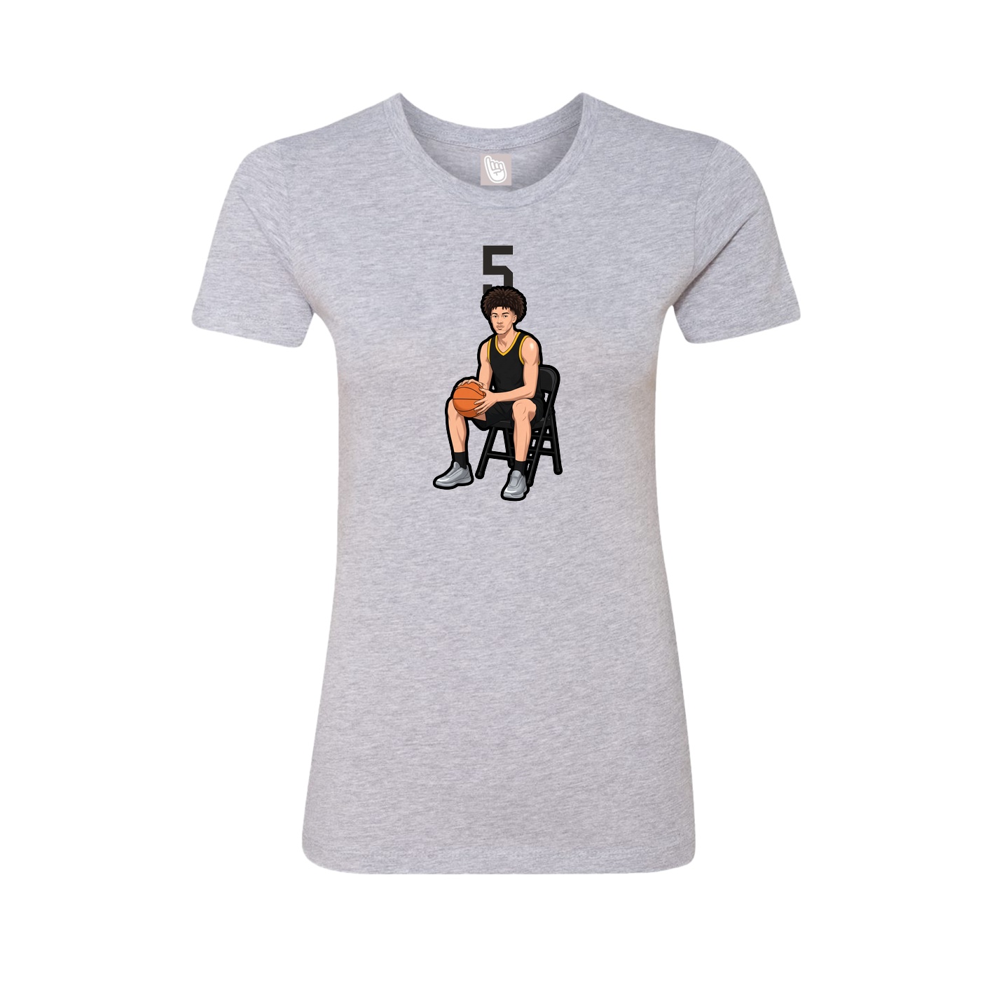 Womens Tee — Number Top in Grey