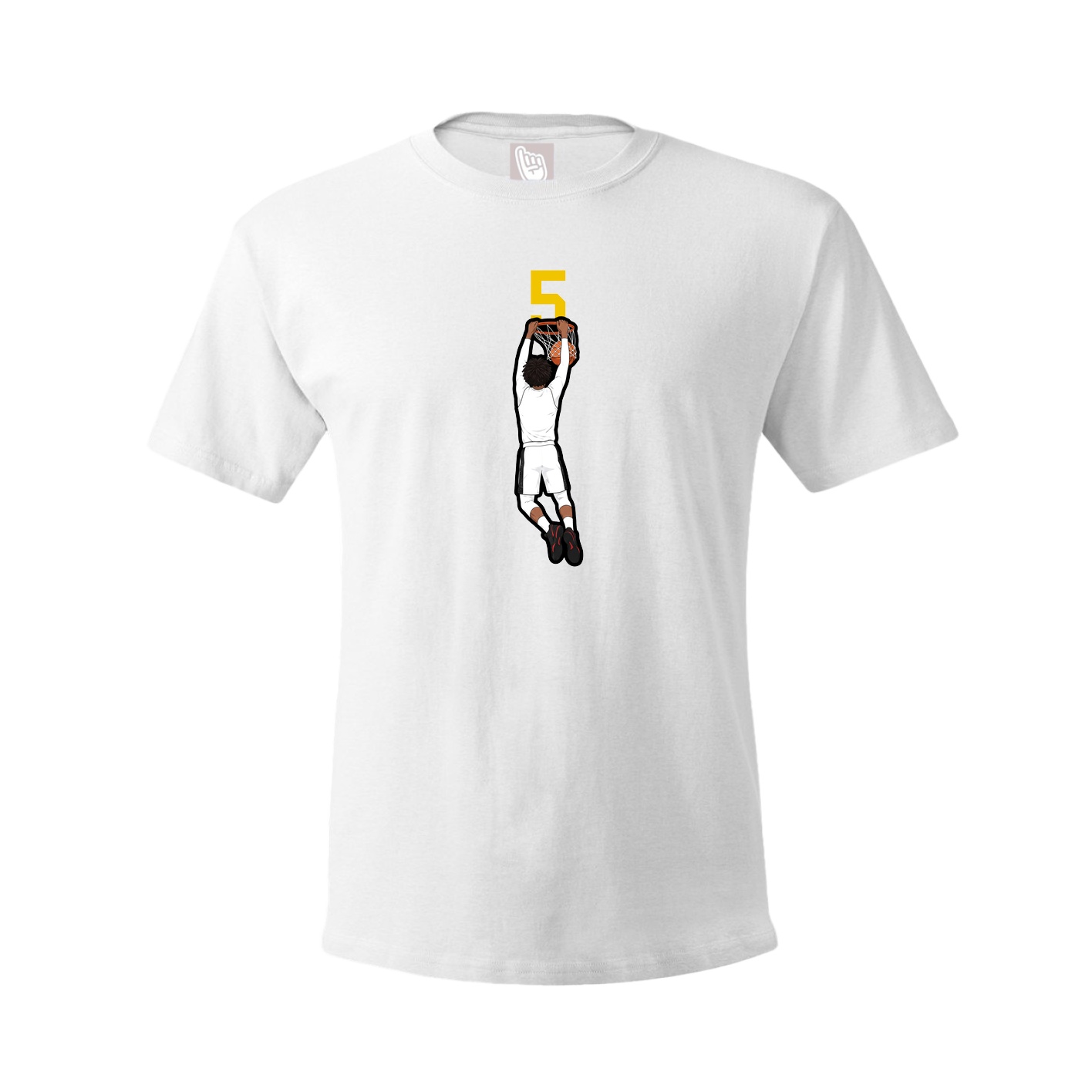 Youth Tee — Number Top in White