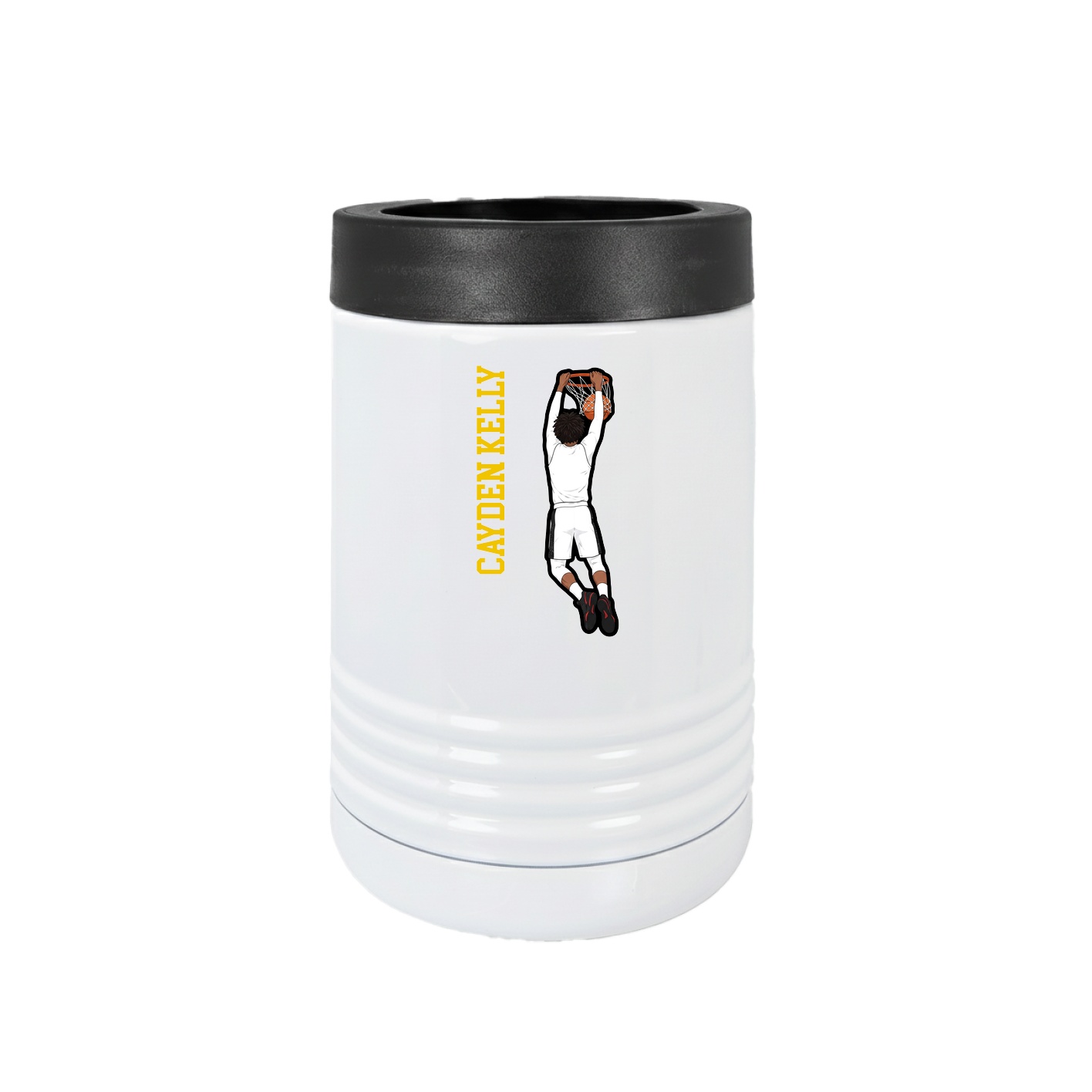 Beverage Holder — Name Vertical in White