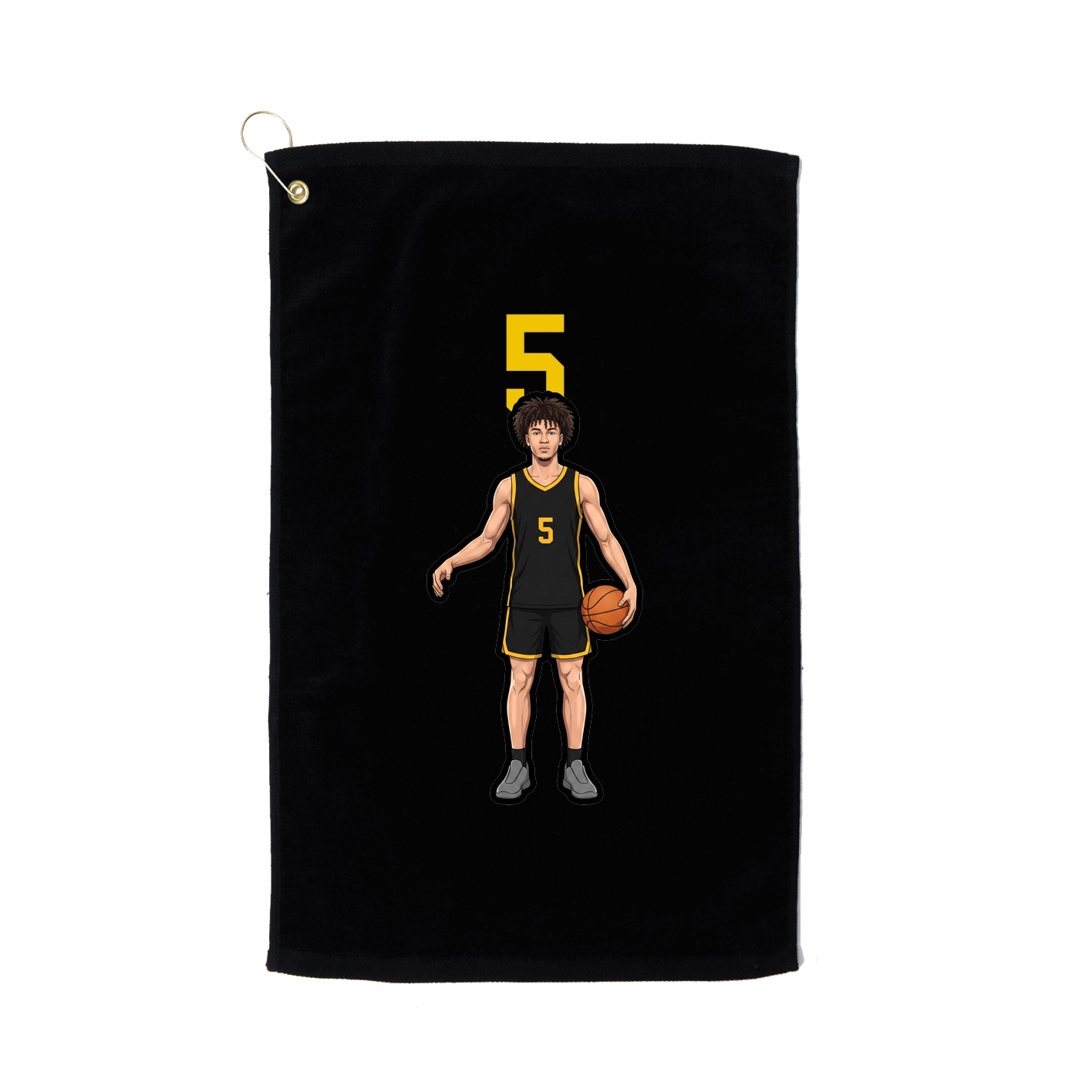 Golf Towel — Number Top in Black