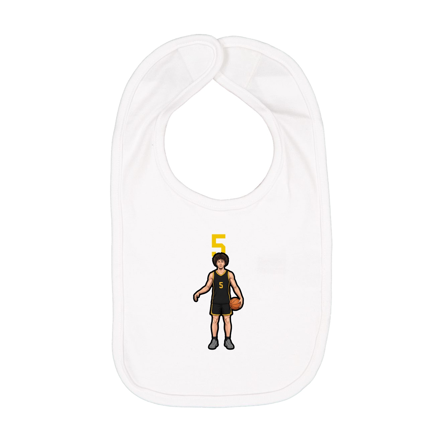 Infant Bib — Number Top in White
