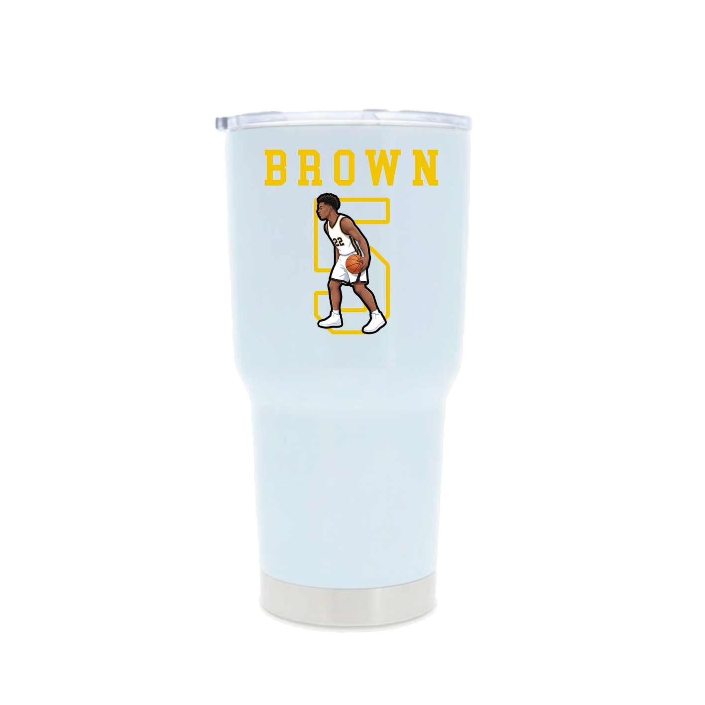 30oz Stainless Steel Tumbler — Shirsey in White