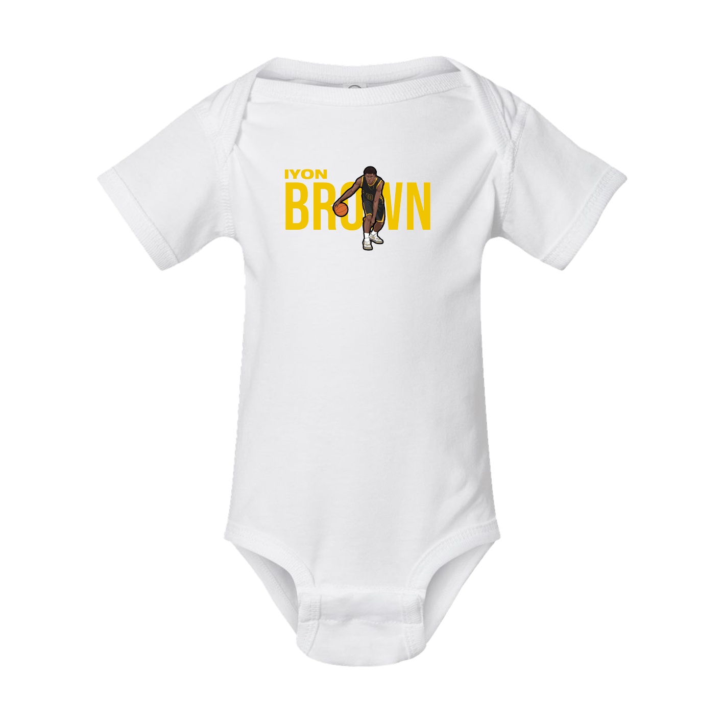Baby Onesie — Player Name in White