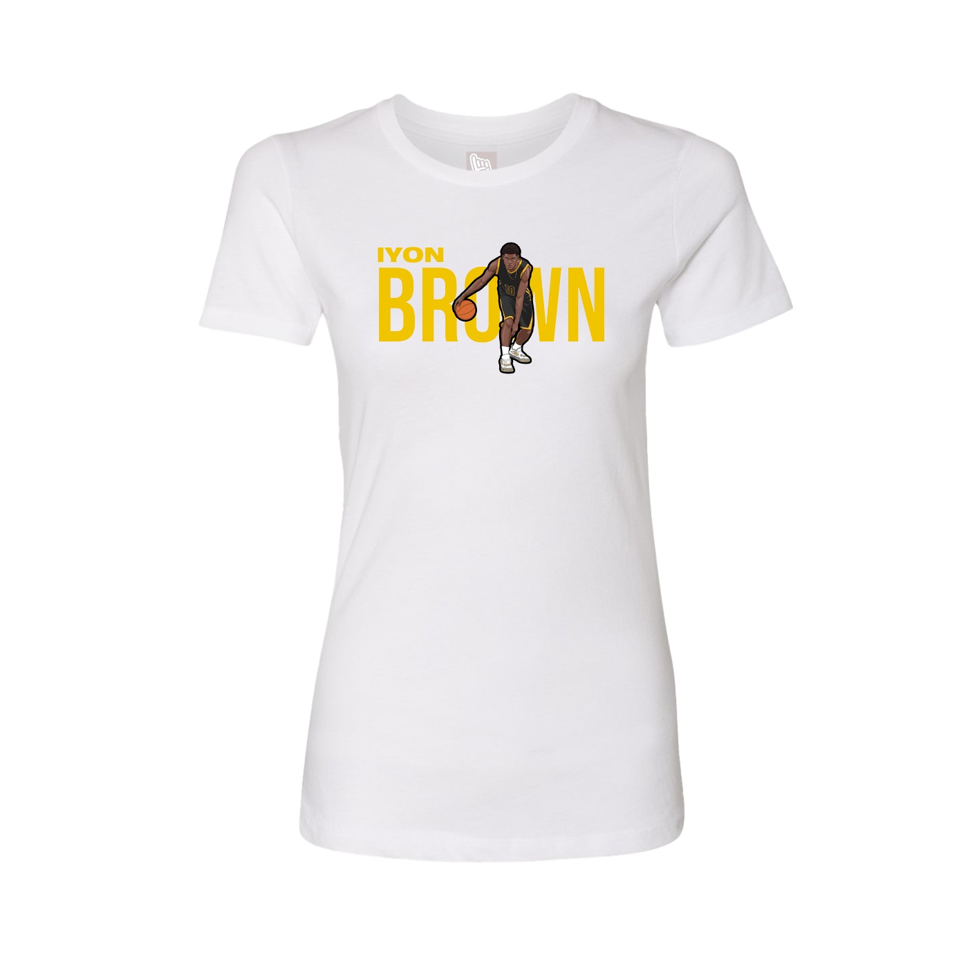 Fitted Women's Tee — Player Name in White