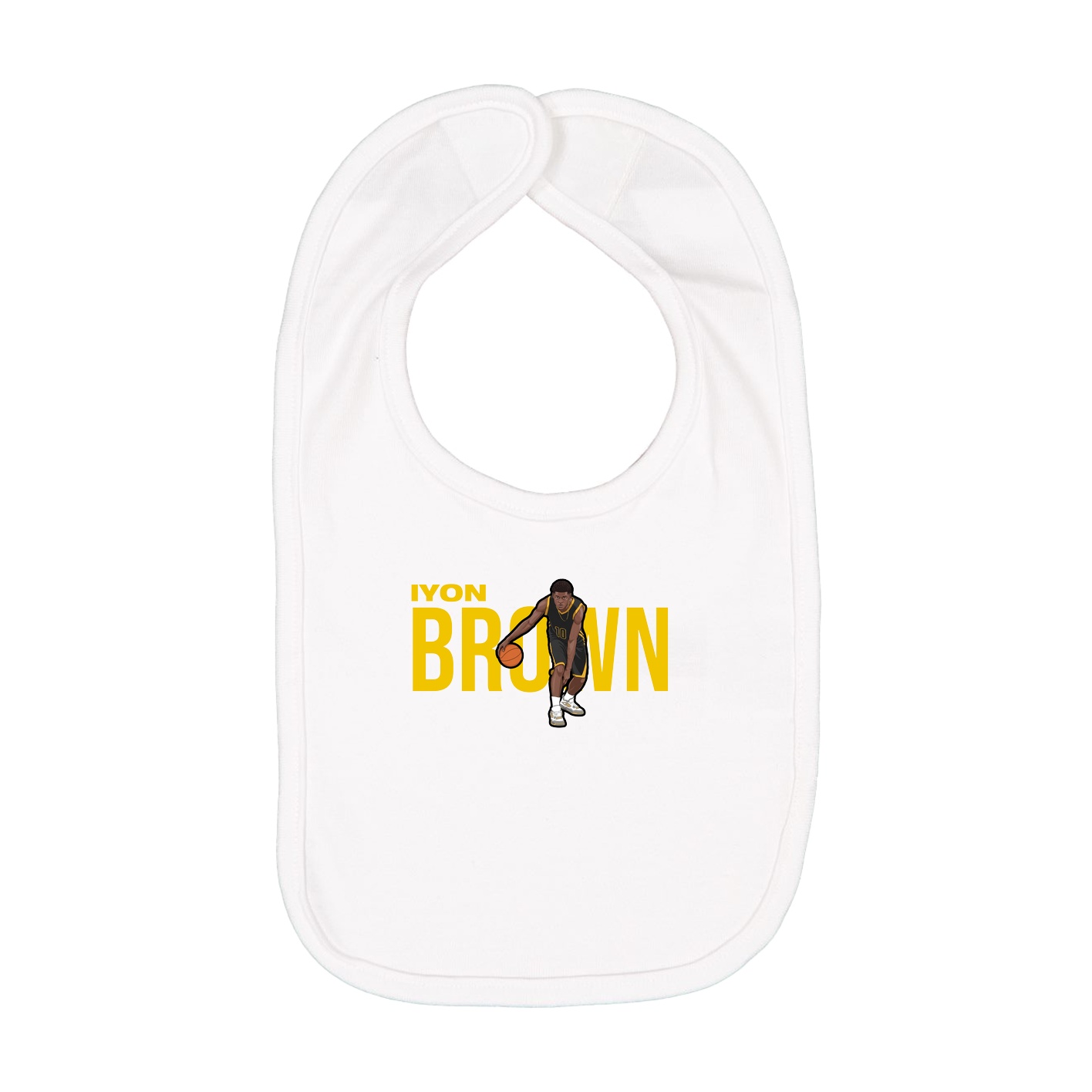 Infant Bib — Player Name in White