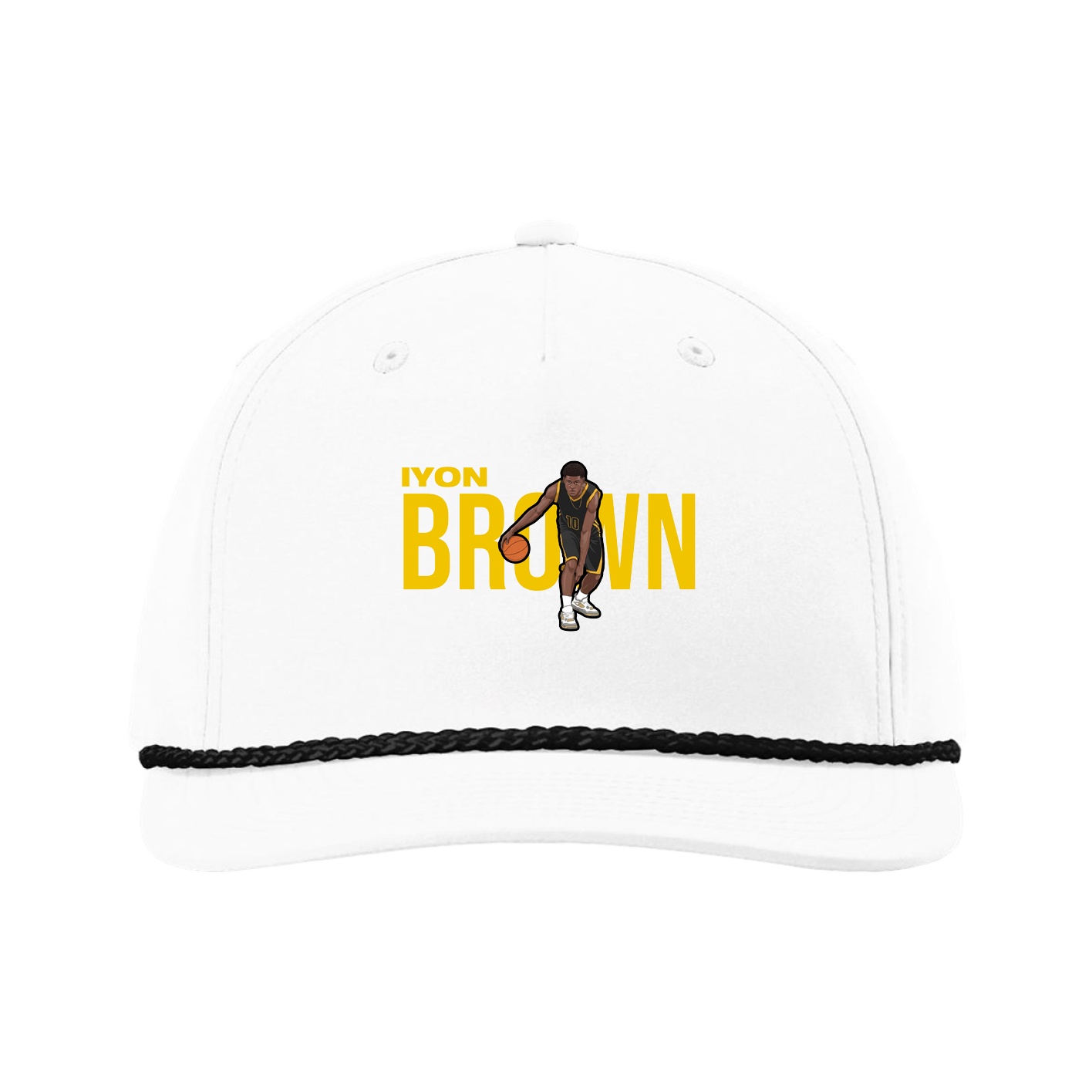 Five-Panel Classic Rope Cap — Player Name in White