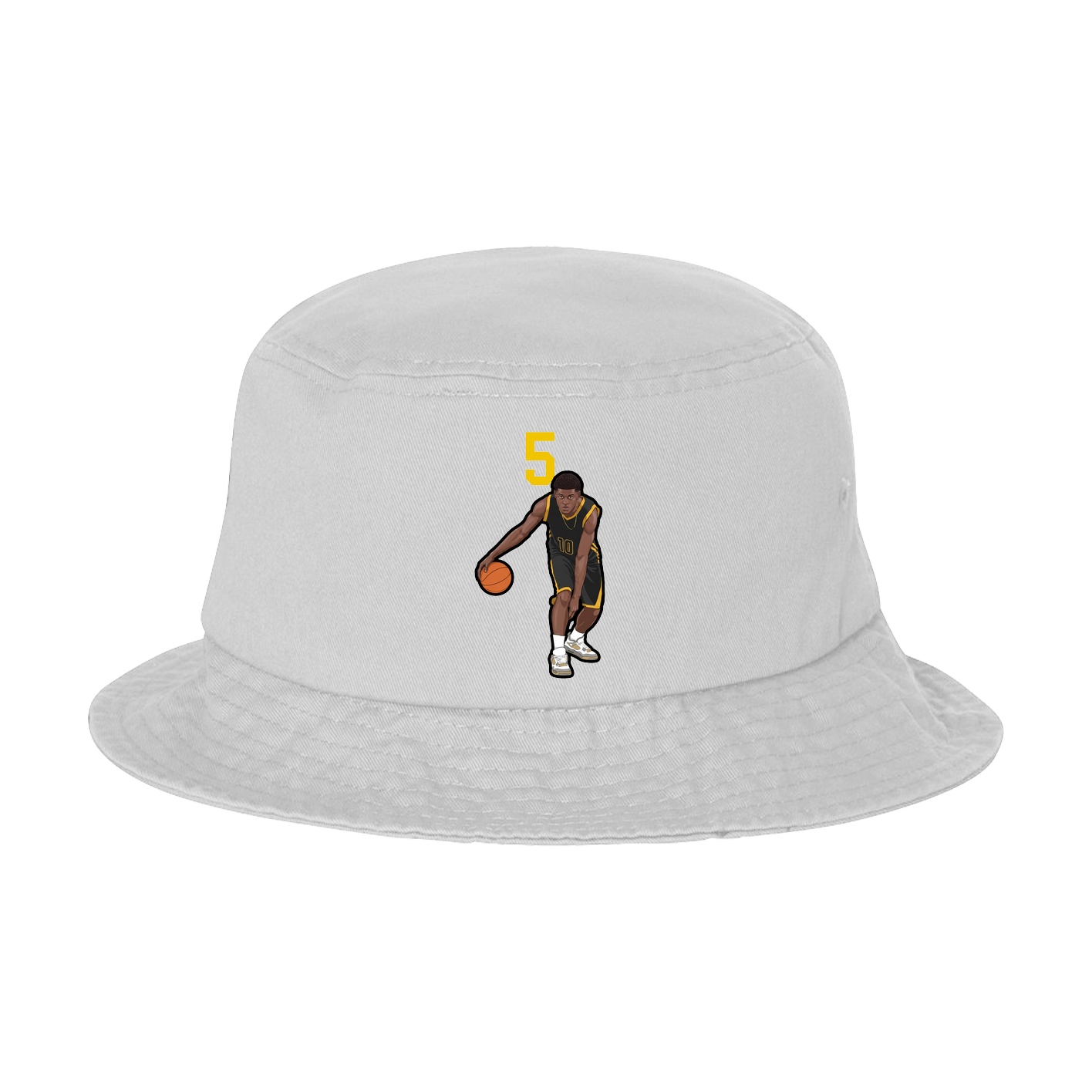Bucket Cap — Number Top in White