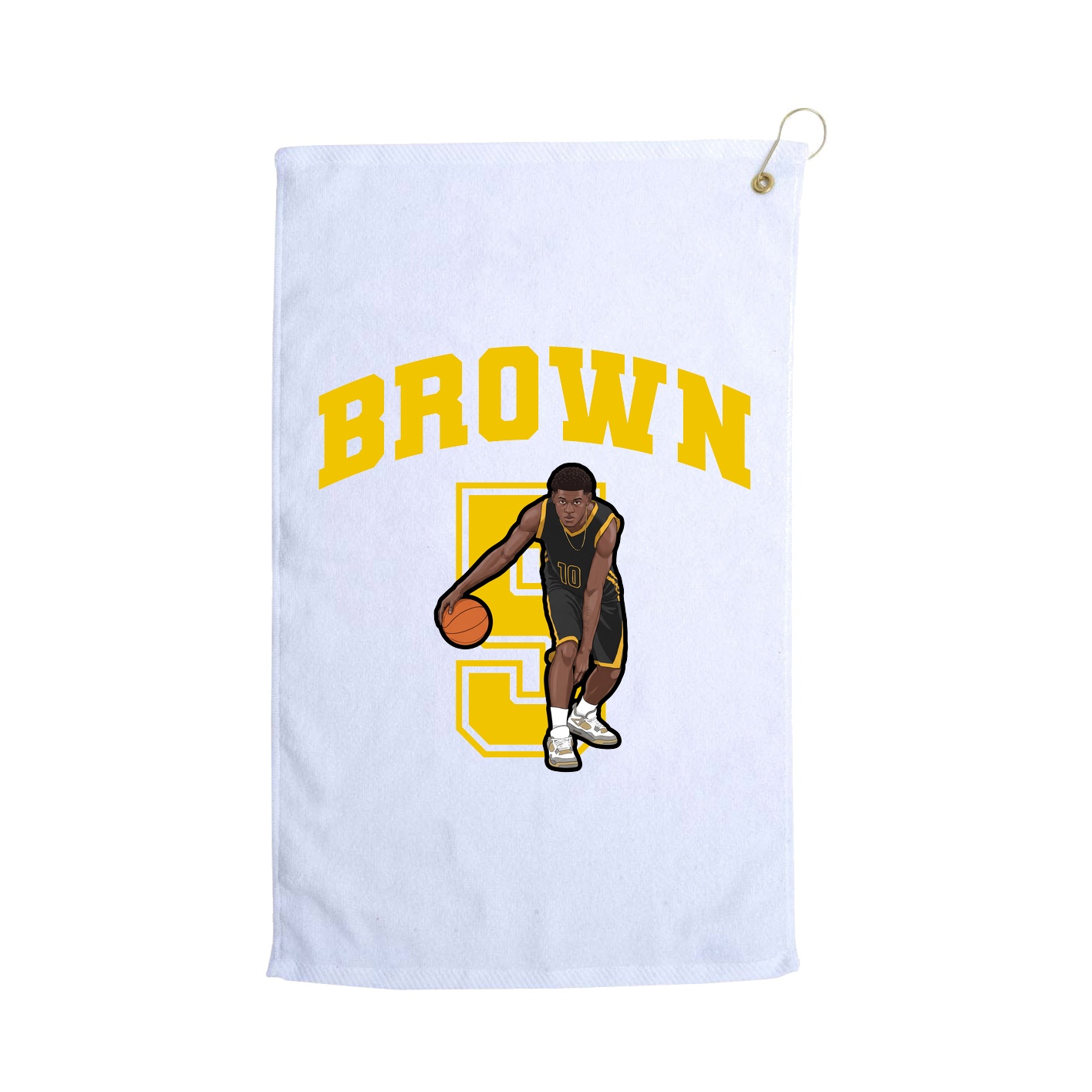 Golf Towel — Number in White