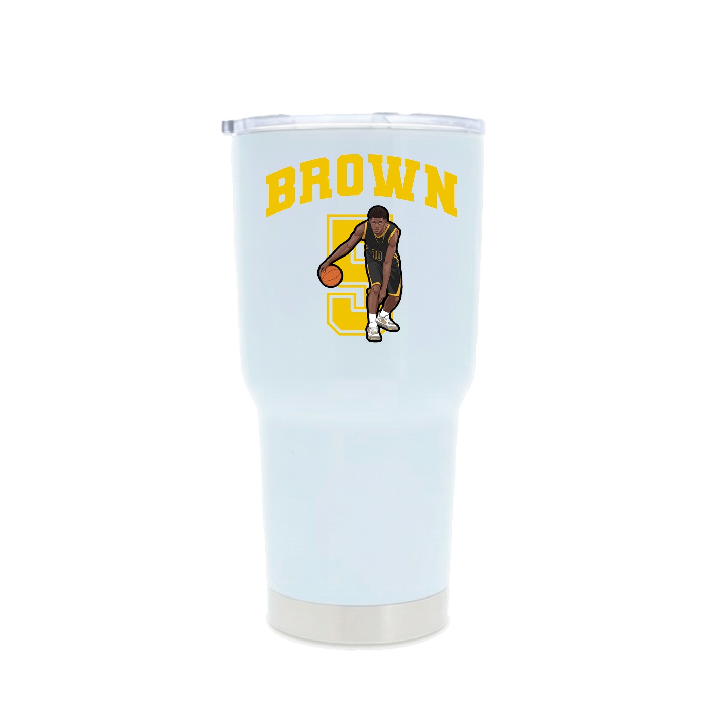30oz Stainless Steel Tumbler — Number in White