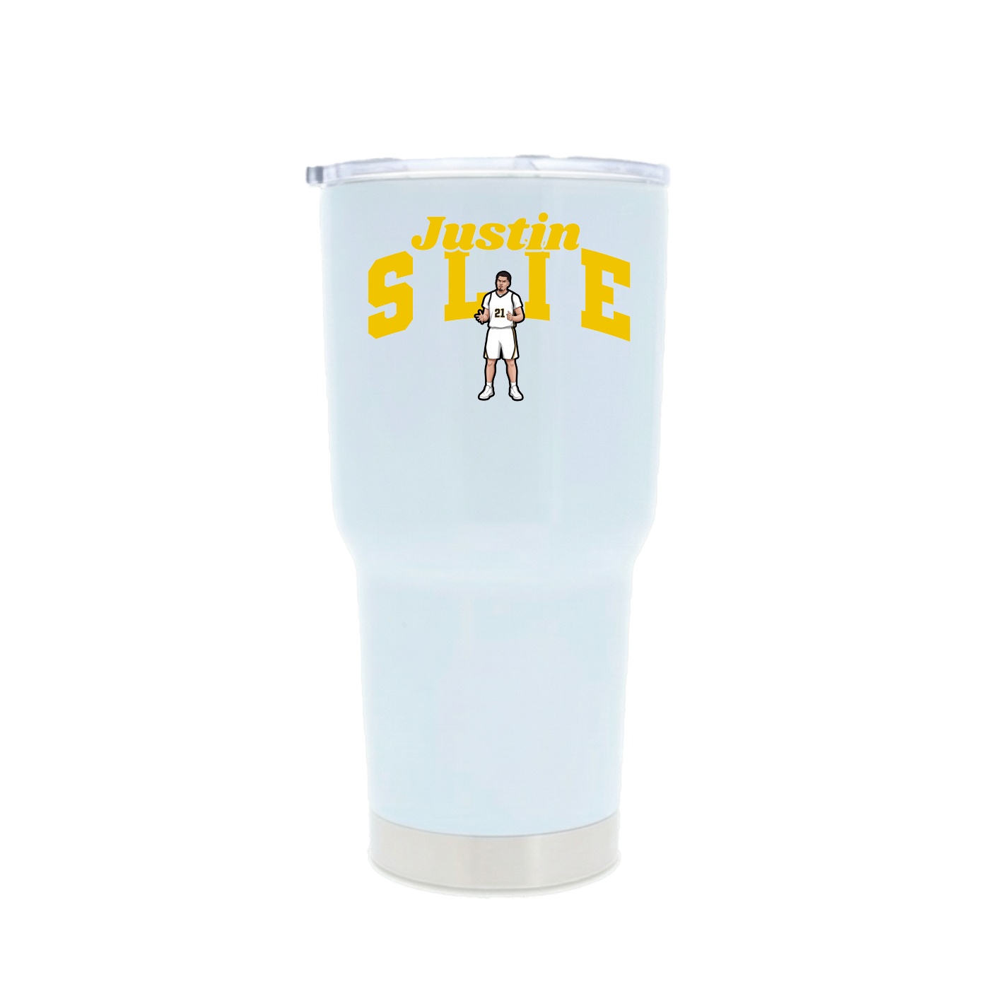 30oz Stainless Steel Tumbler — Signature Arch in White
