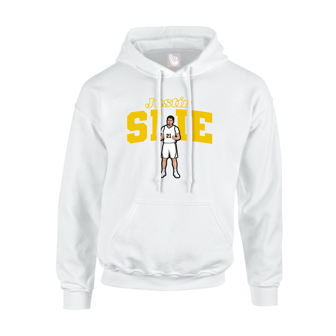 Hoodie — Name Arch in White