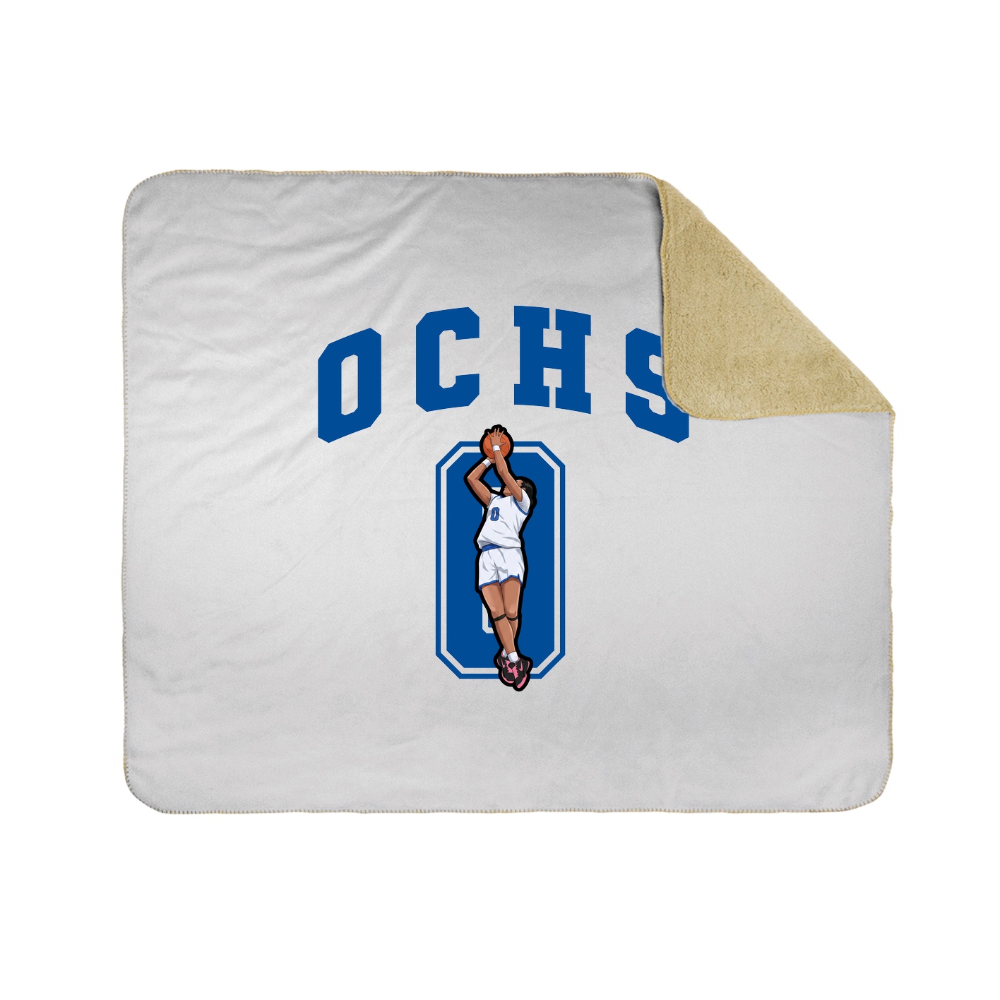 Throw Blanket — Number in White