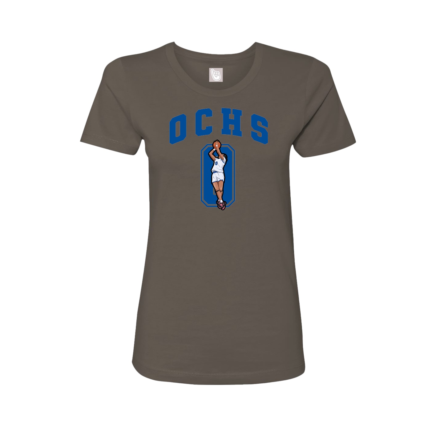 Fitted Women's Tee — Number in Grey