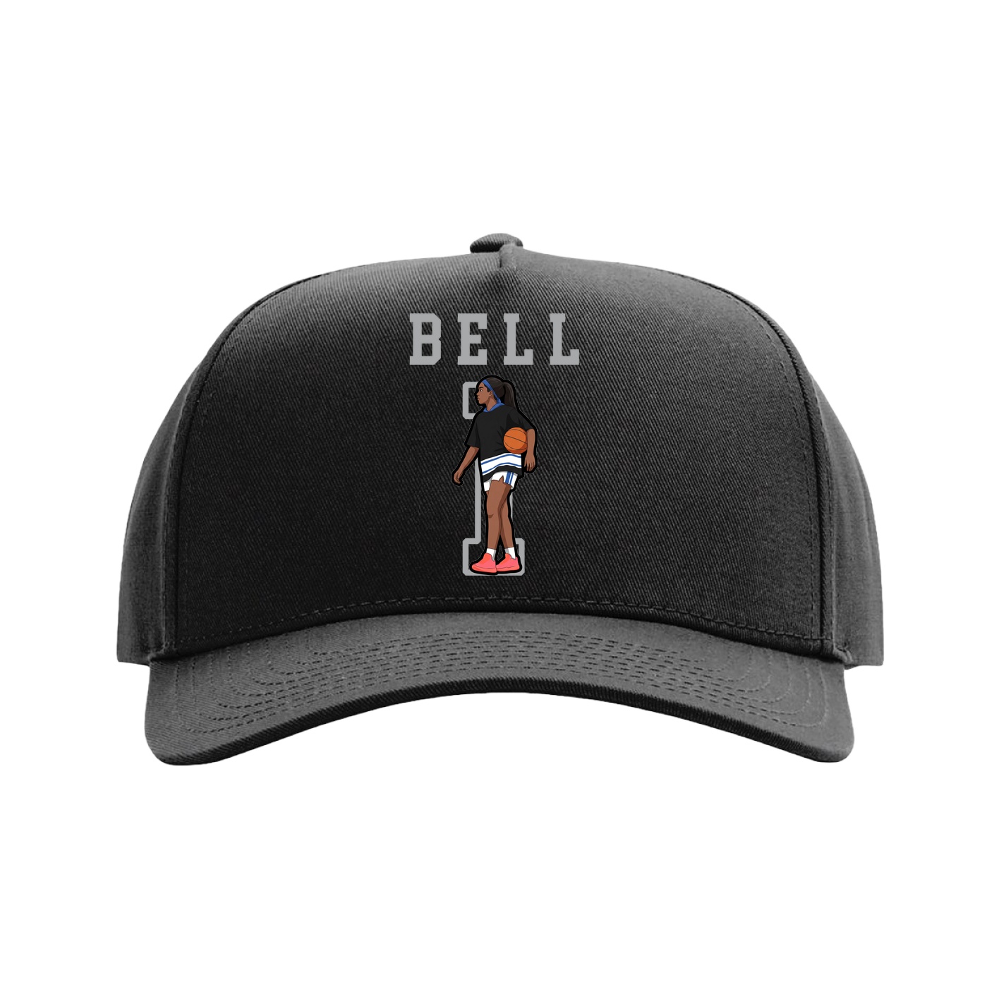 Full Fabric Five-Panel Champ Cap — Shirsey in Black