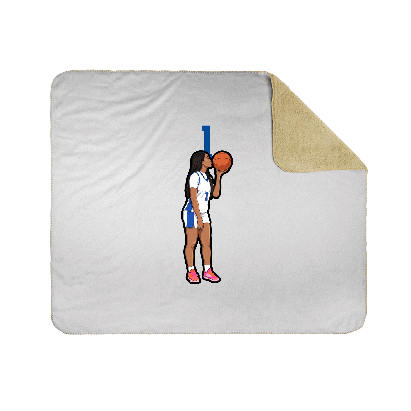 Throw Blanket — Number Top in White