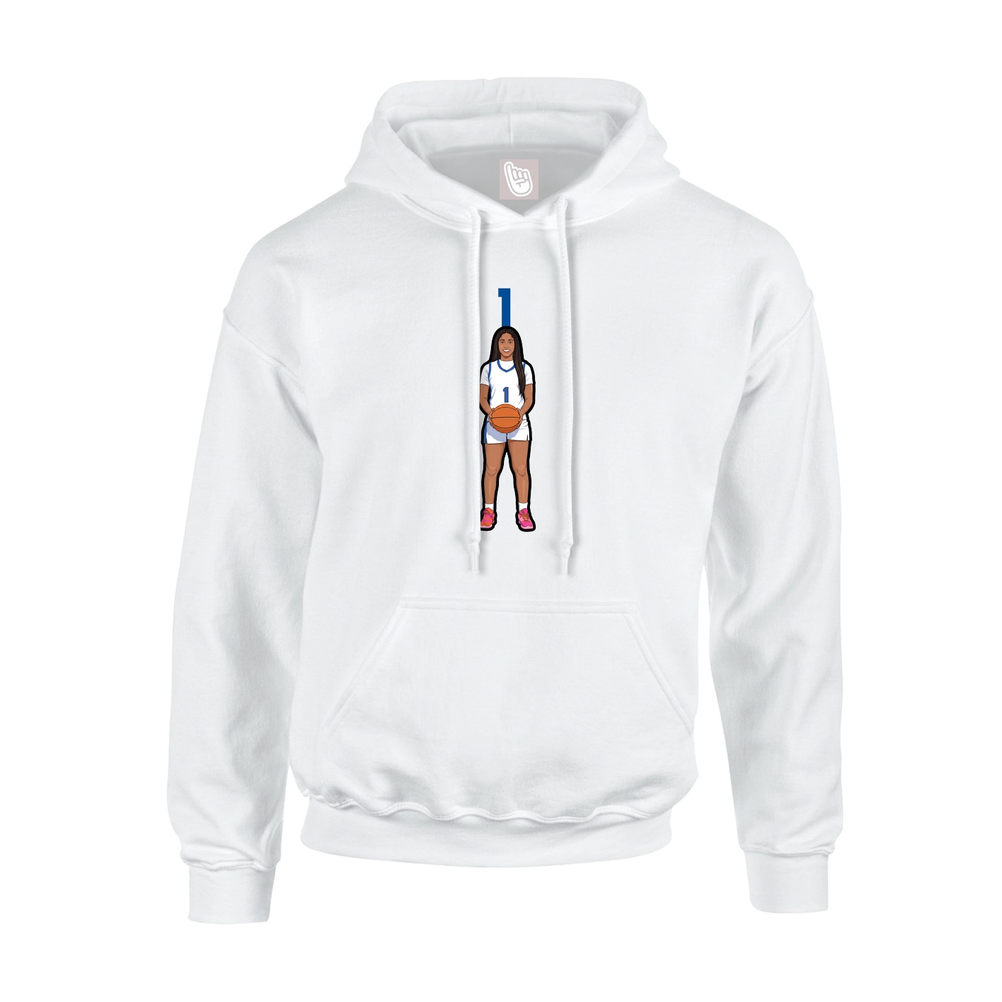 Hoodie — Number Top in White