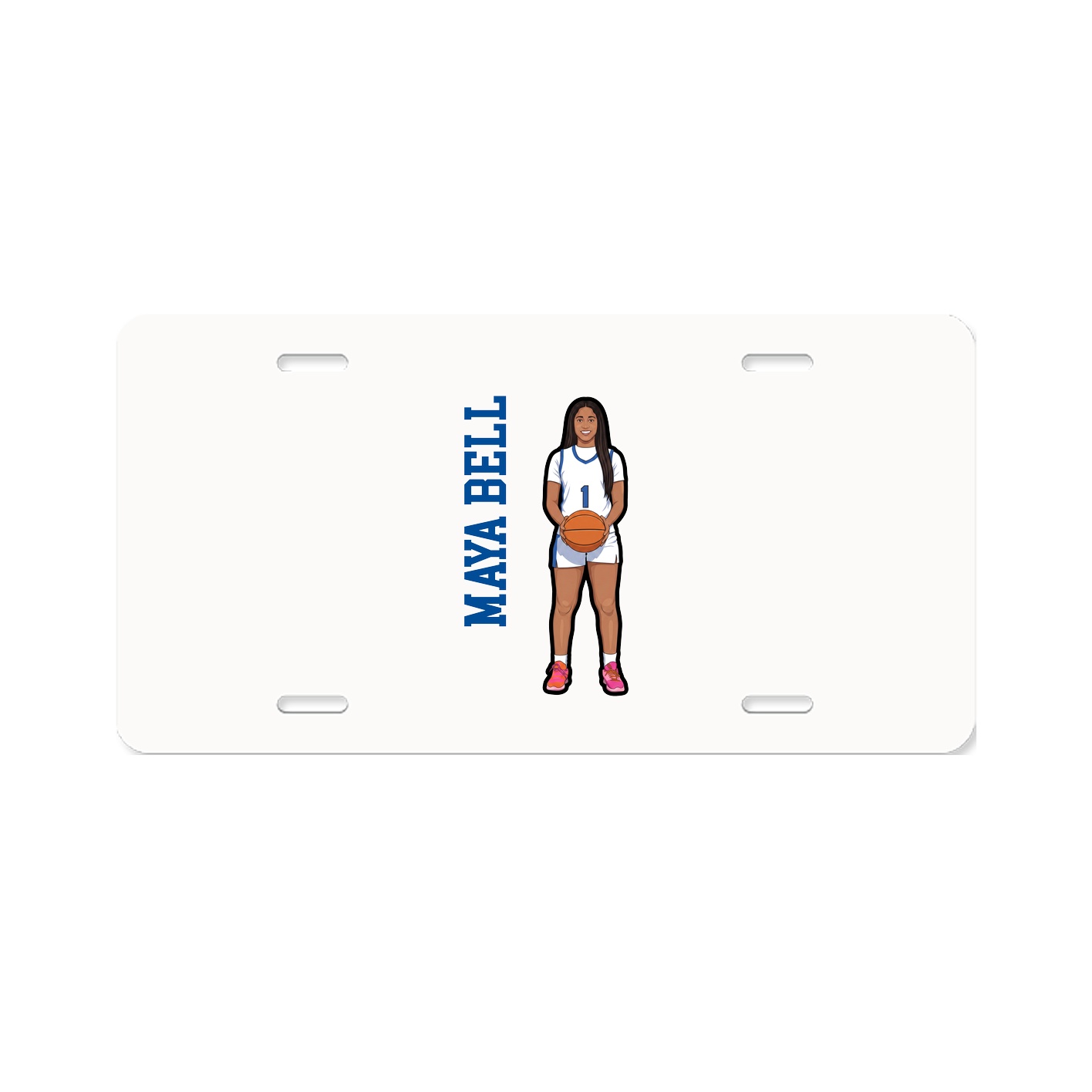 License Plate — Name Vertical in Classic