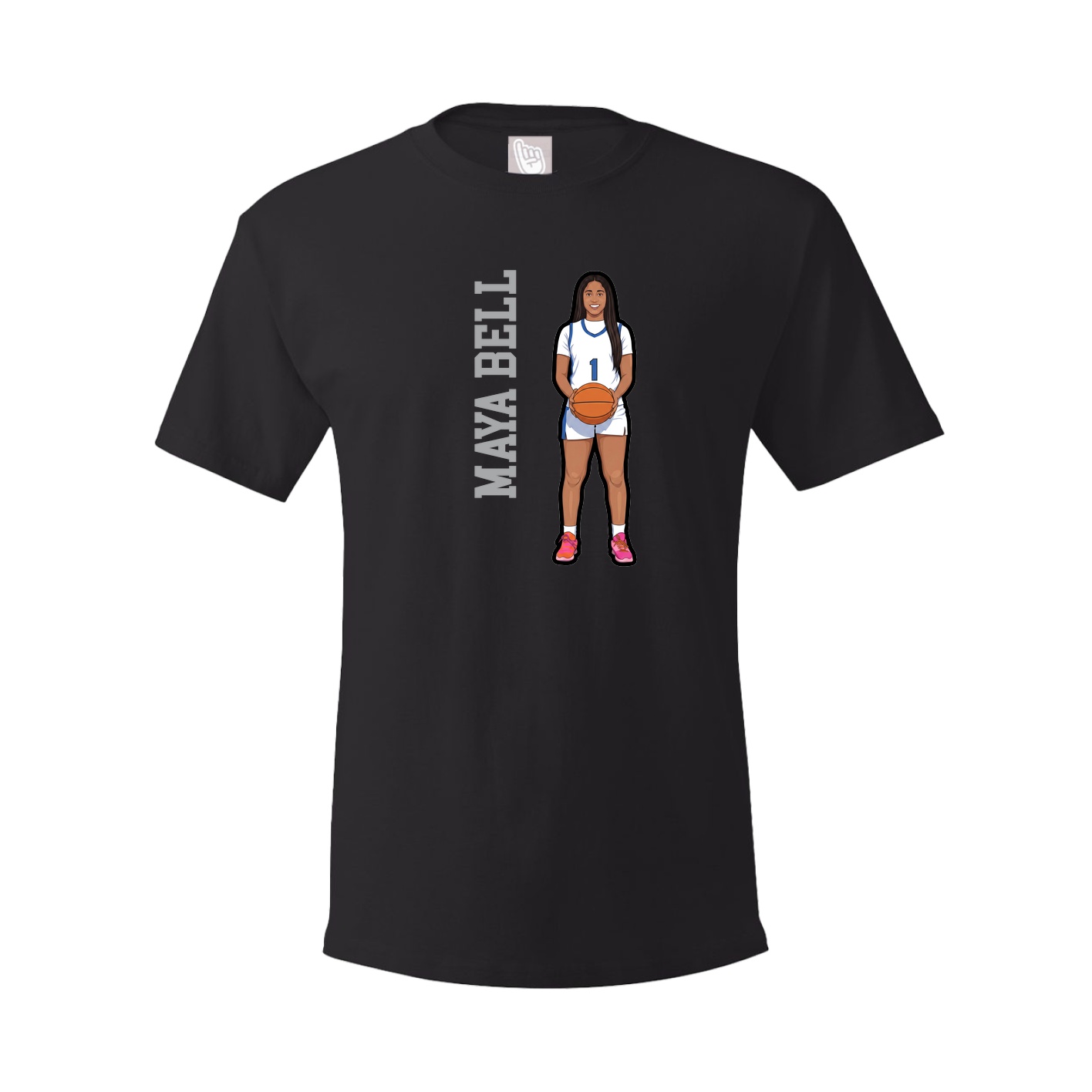Tee — Name Vertical in Black