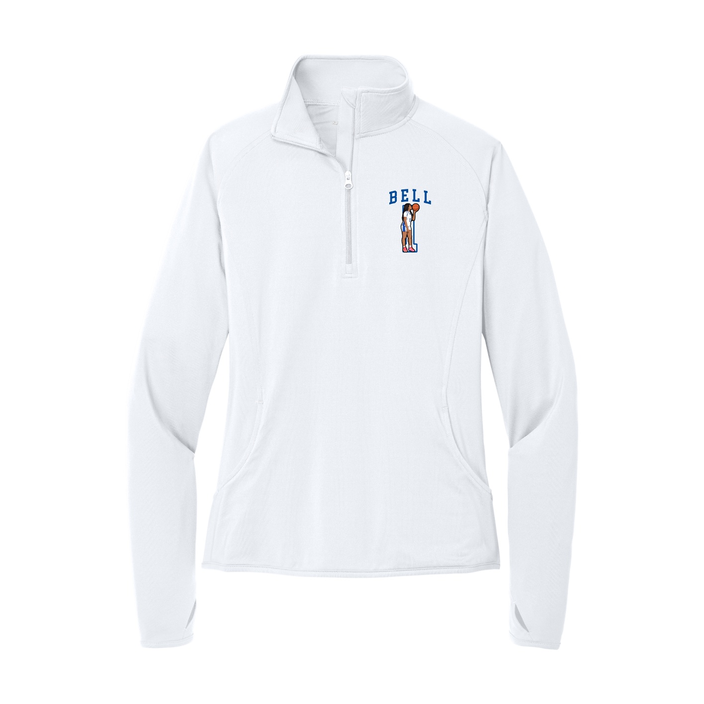 Women's Q-Zip Pullover — Shirsey in White