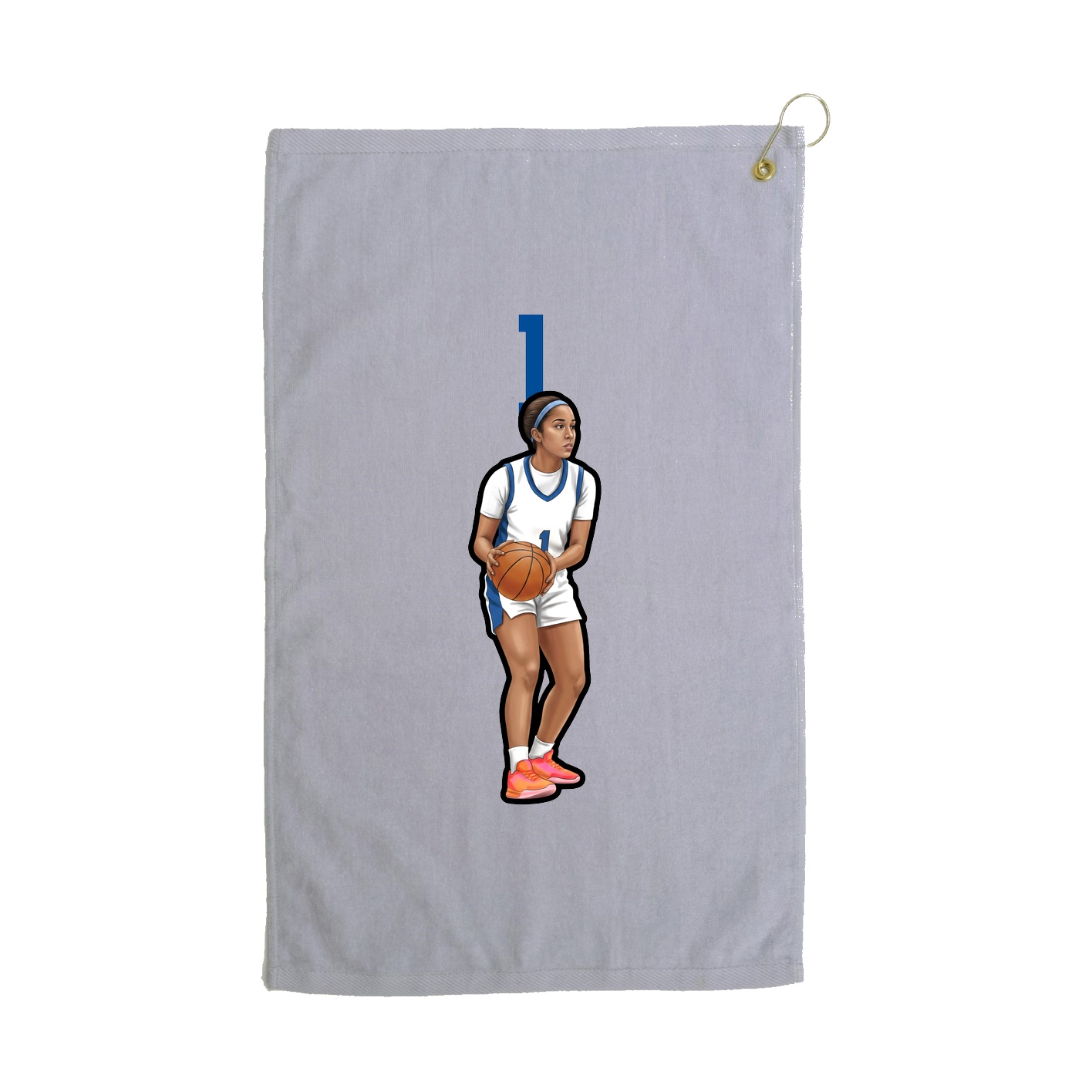 Golf Towel — Number Top in Grey