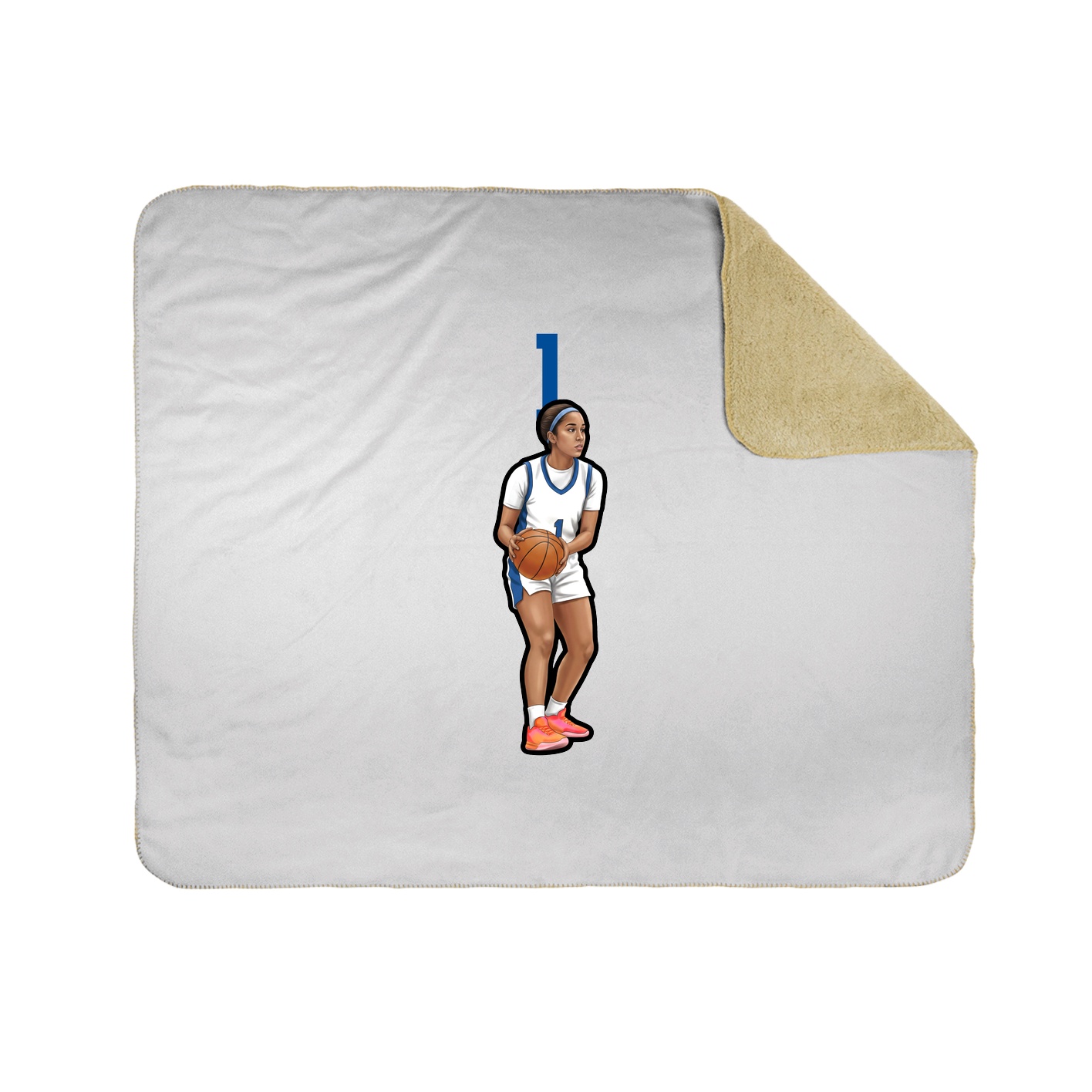 Throw Blanket — Number Top in White