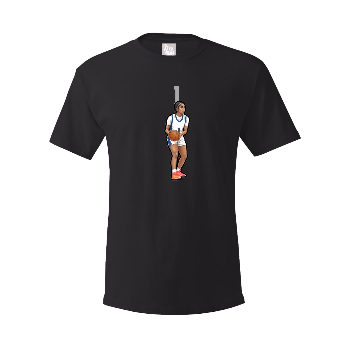 Youth Tee — Number Top in Black