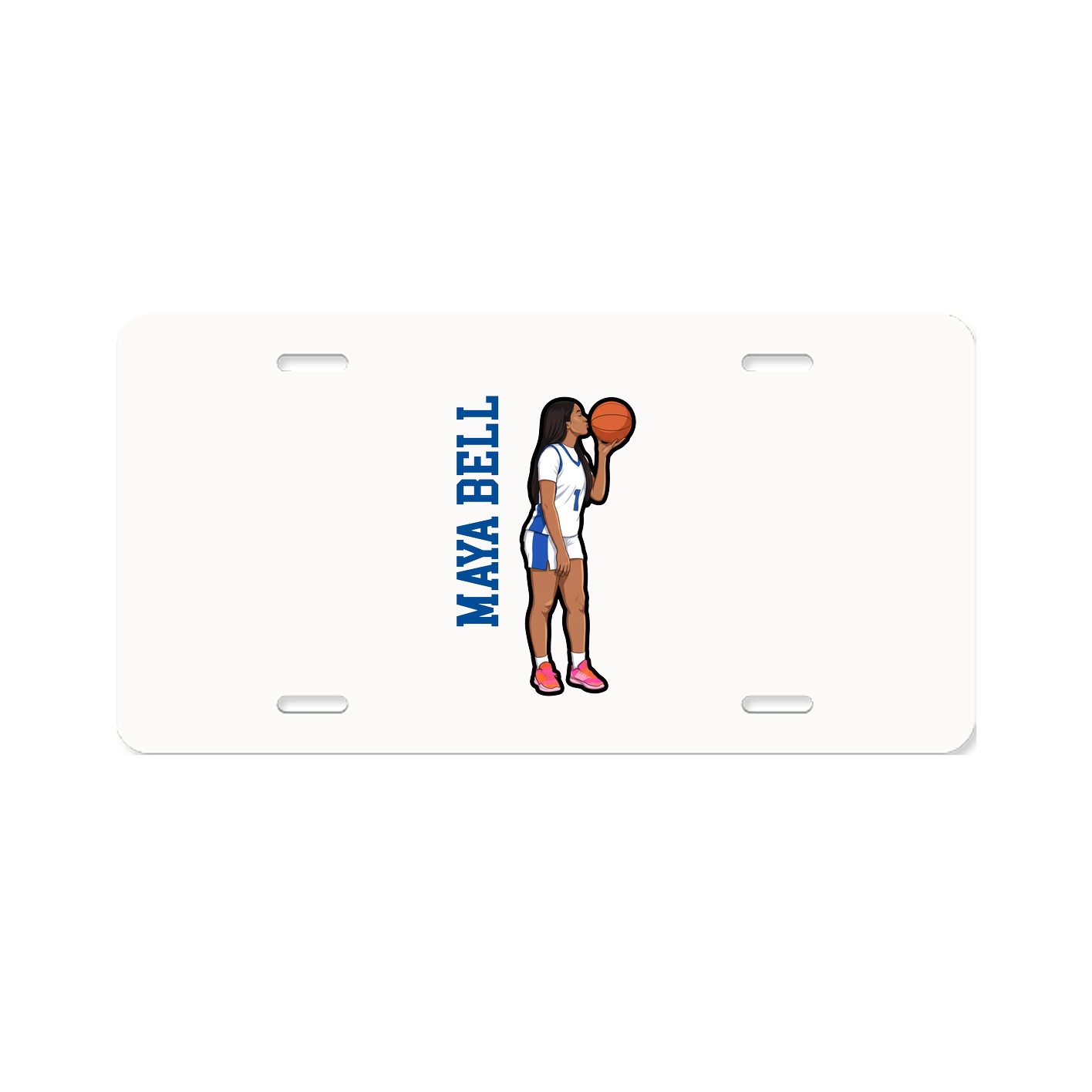 License Plate — Name Vertical in Classic