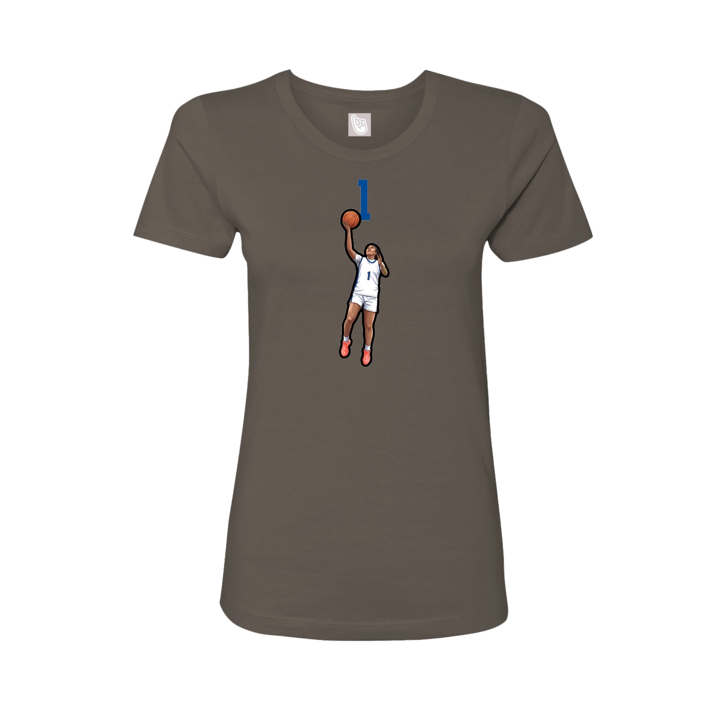 Womens Tee — Number Top in Grey