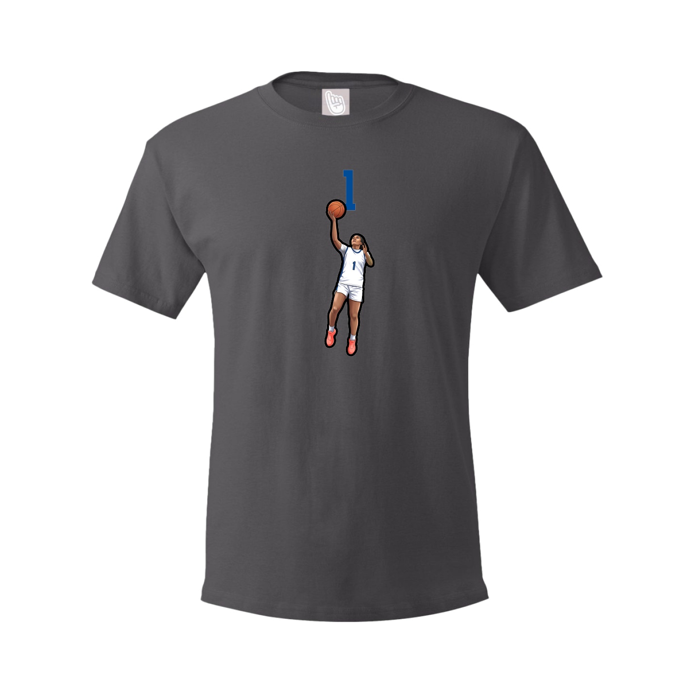 Youth Tee — Number Top in Grey