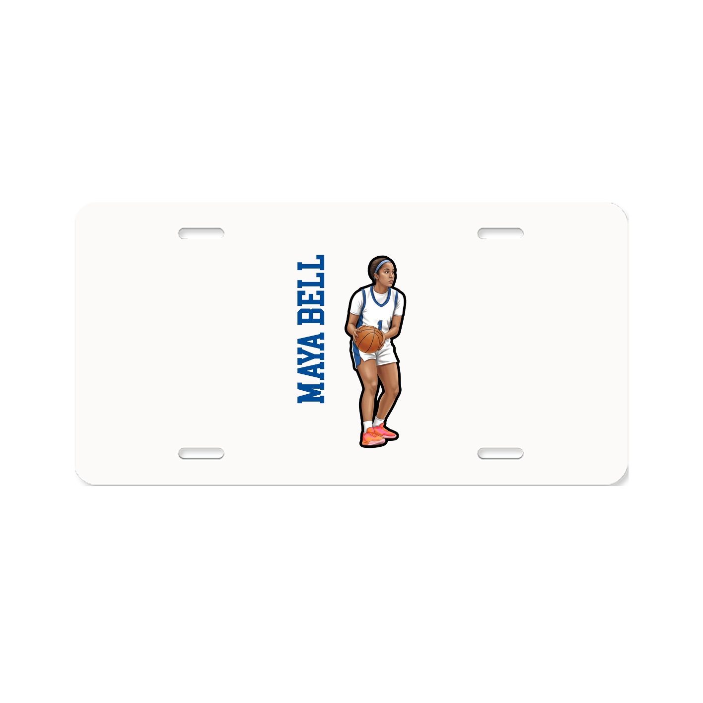 License Plate — Name Vertical in Classic