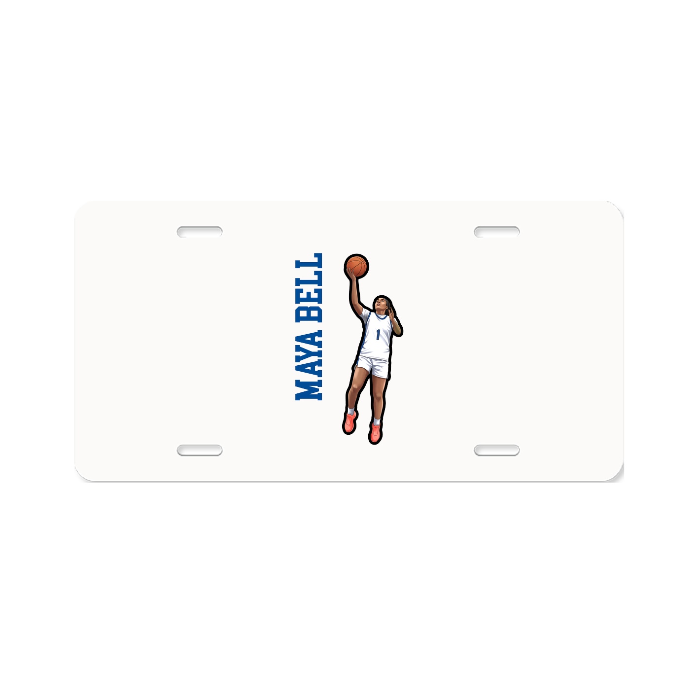 License Plate — Name Vertical in Classic