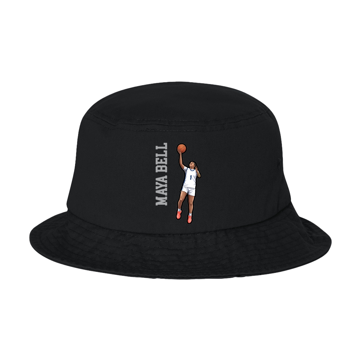 Bucket Cap — Name Vertical in Black