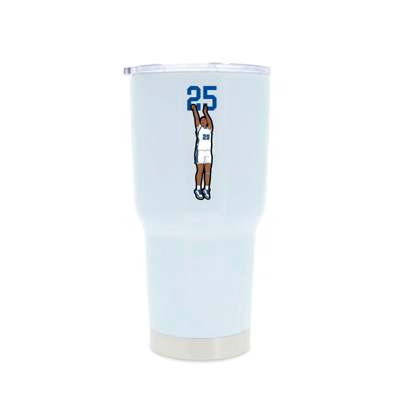 30oz Stainless Steel Tumbler — Number Top in White