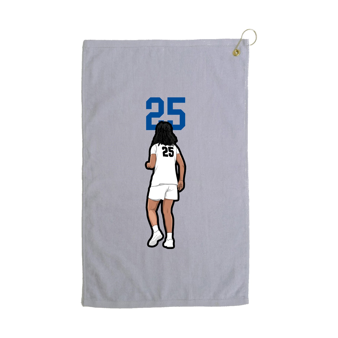 Golf Towel — Number Top in Grey