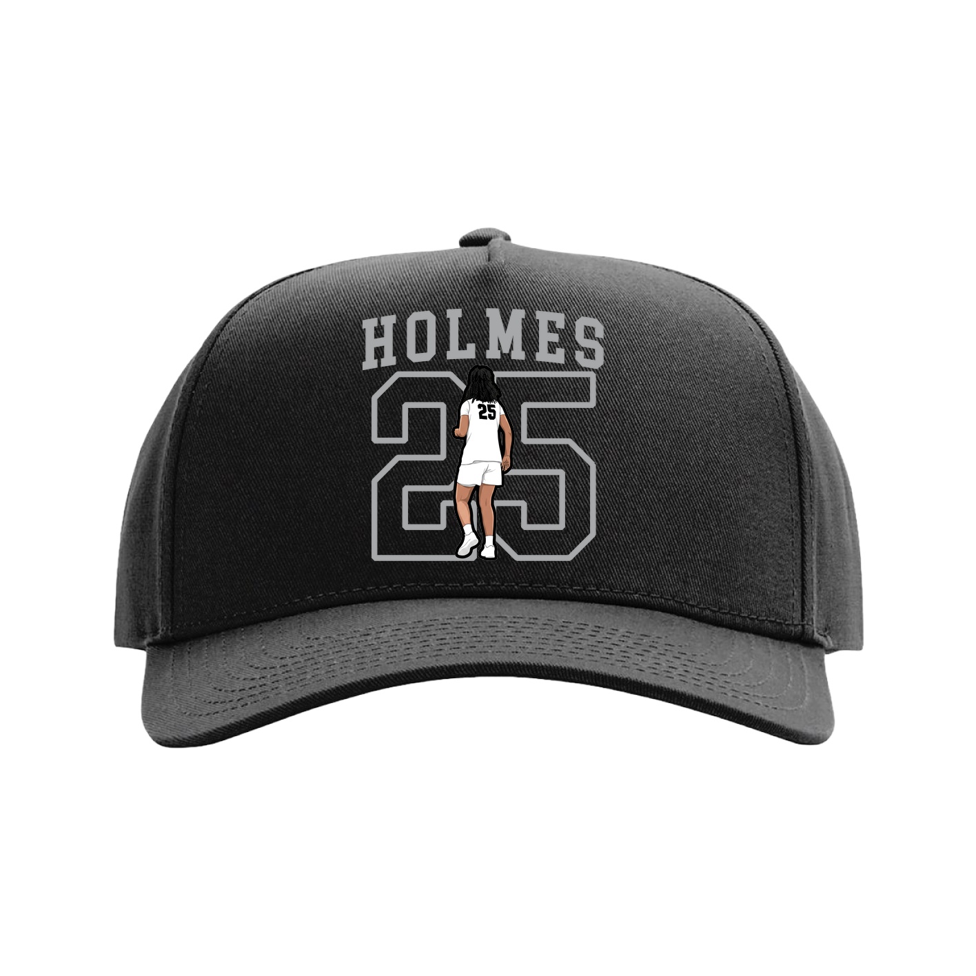 Full Fabric Five-Panel Champ Cap — Shirsey in Black