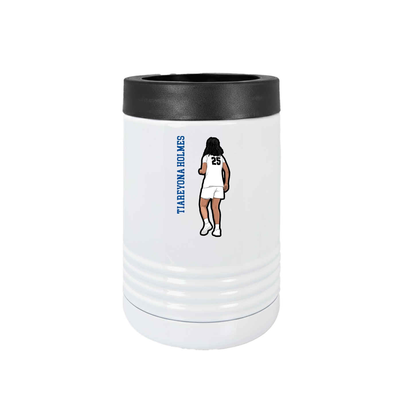 Beverage Holder — Name Vertical in White