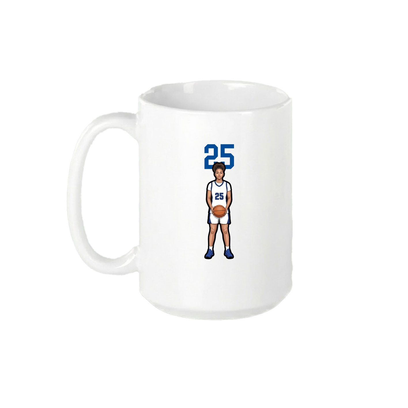 15oz Coffee Mug — Number Top in White