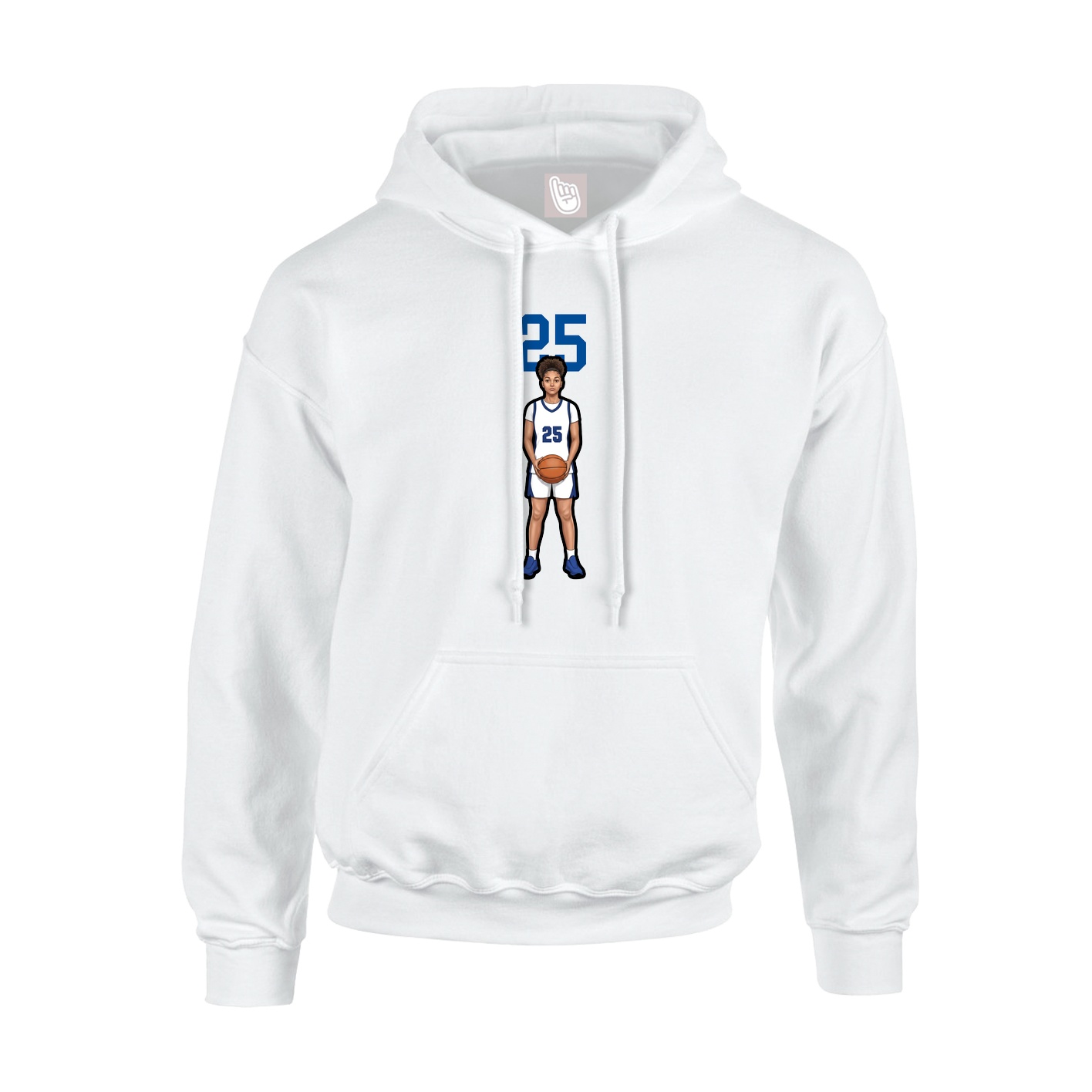 Hoodie — Number Top in White