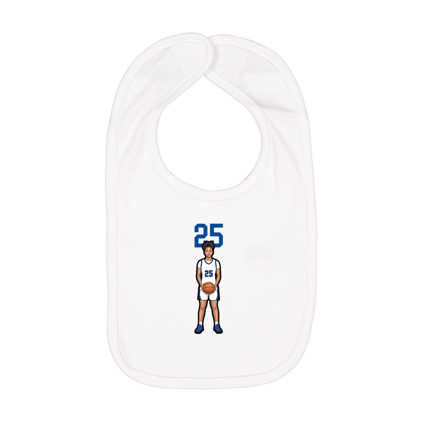Infant Bib — Number Top in White